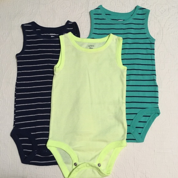 18m (4/$20) Set of 3 Carter’s Tank Top Onesies - Picture 2 of 2
